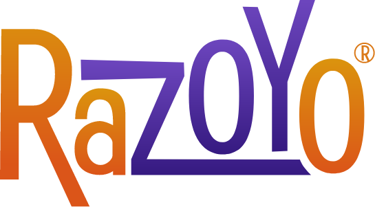 Razoyo logo with multi colored logos