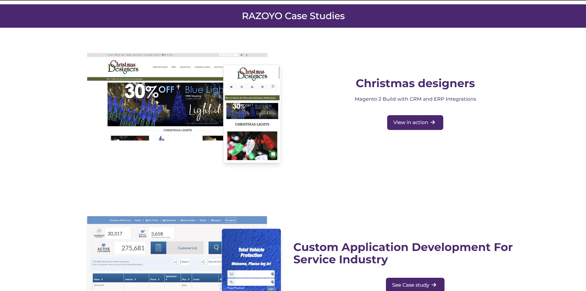 case study feature section