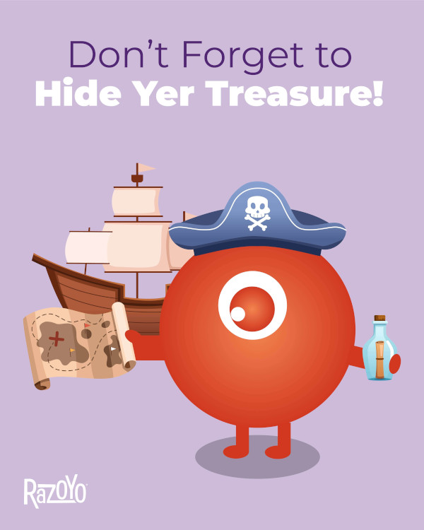 Dont forget to hide yer treasure graphic with pirate zoy