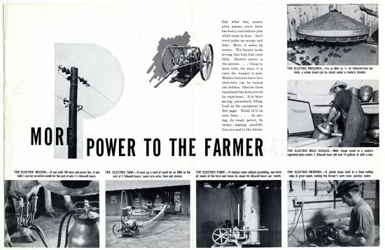 Power to the farmer vintage image